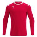 Alhena Shirt Longsleeve RED/WHT S Utgående modell